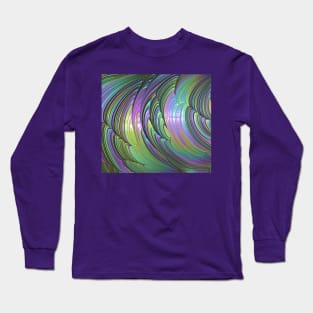 Abstract Mandelbrot Set Fractal in Pastels Long Sleeve T-Shirt